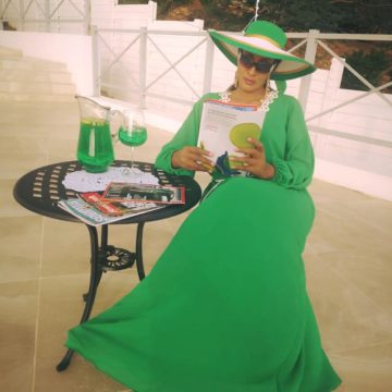 Bianca Ojukwu Dazzles In Green In ‘stay at home’ relaxation Mode 