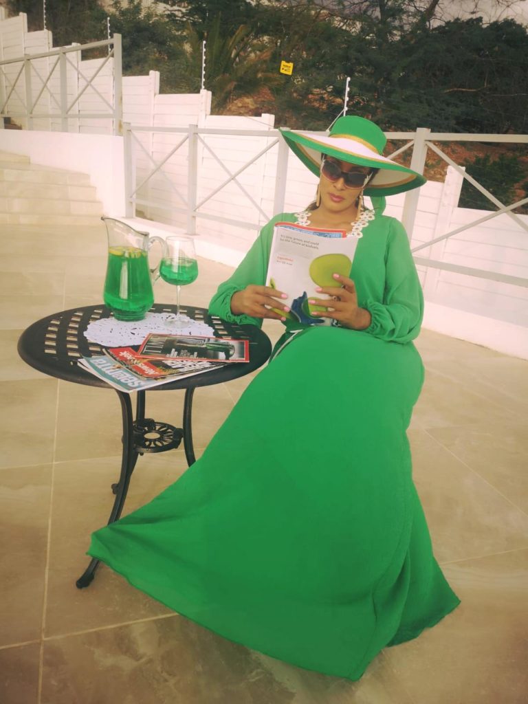 Bianca Ojukwu Dazzles In Green In ‘stay at home’ relaxation Mode 1 %Cleaning Janitorial Services in Lagos %