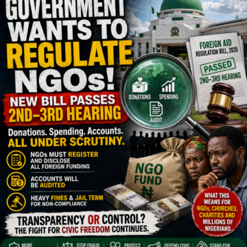 NGO MONEY UNDER GOVERNMENT WATCH: What Nigeria’s New Foreign Aid Bill Could Mean for Donations, Spending and Accountability 